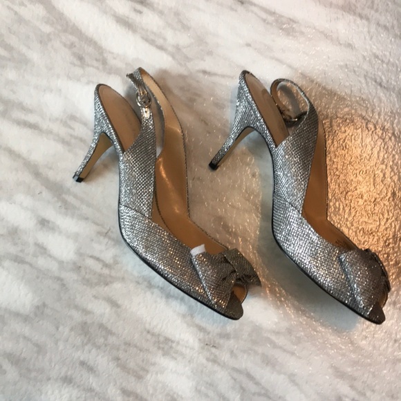 Enzo Angiolini Peep Toe Slingback Pumps - Picture 1 of 4